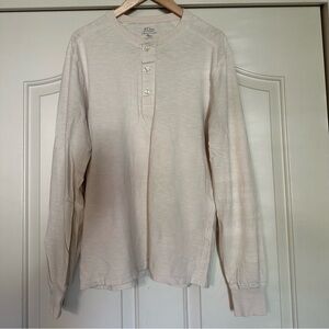 J. Crew Off-White Long Sleeve Henley